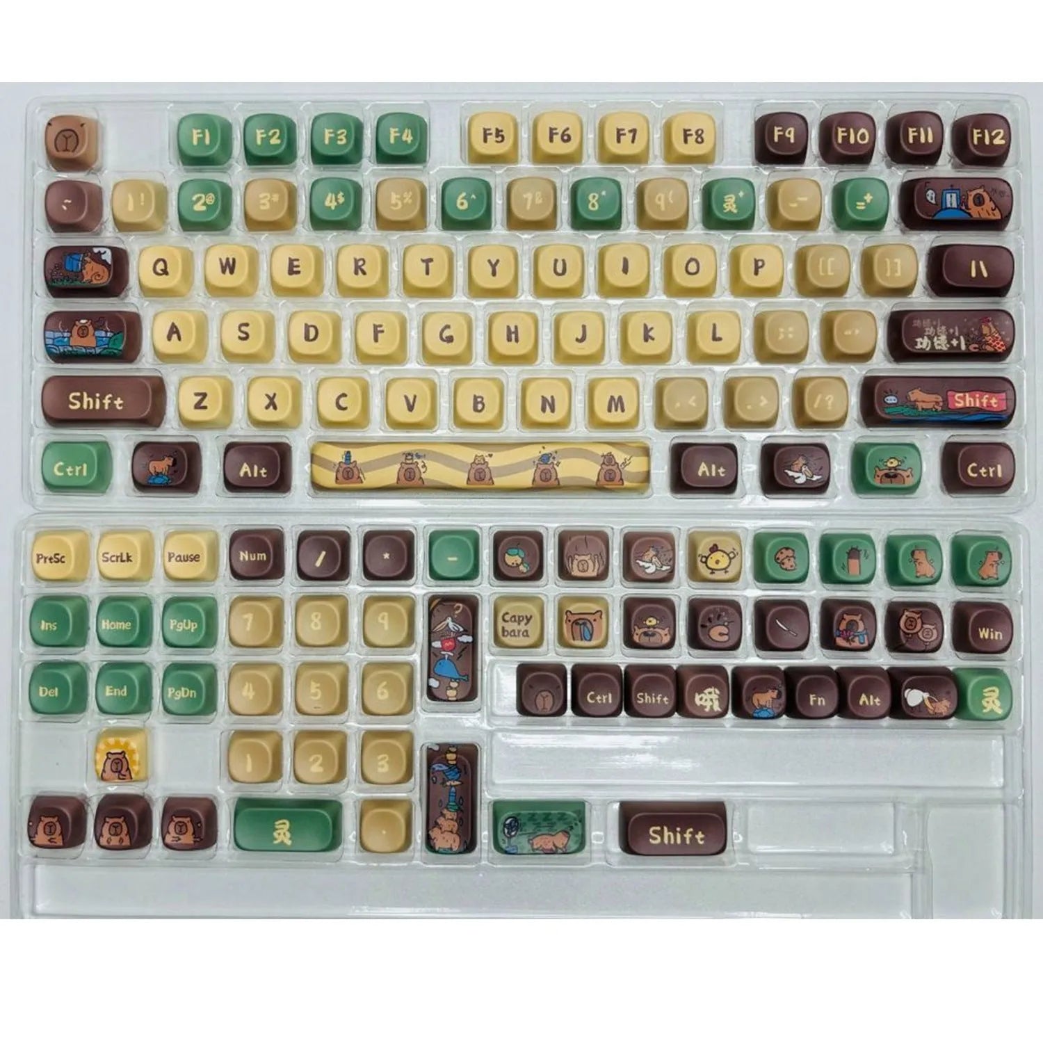 Capabala colourful 130-key MOA height ABS keycap set for mechanical keyboards.