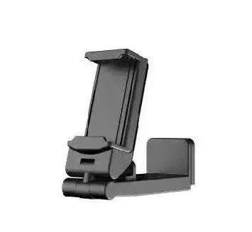 Foldable rotating phone holder in black, green, and grey colours showing 360-degree adjustment