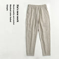 Men's striped cotton linen cropped summer casual pants in multiple colour variations
