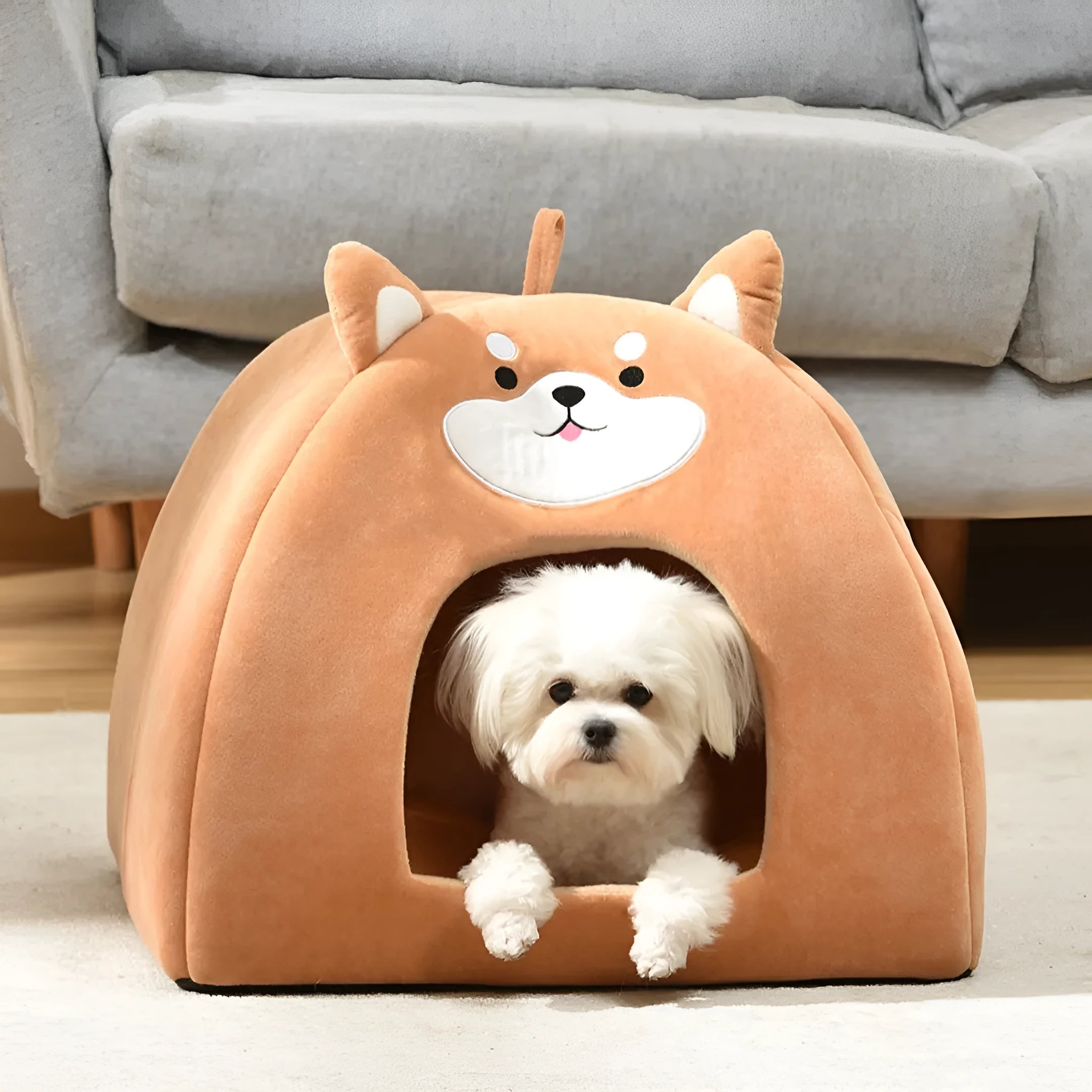Warm cloth cat bed for autumn and winter available in three sizes with machine washable construction