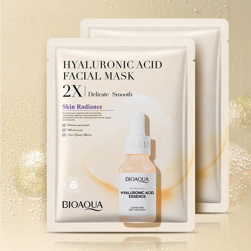 Collagen and hyaluronic acid facial sheet mask in 30g gel pack for skincare treatment