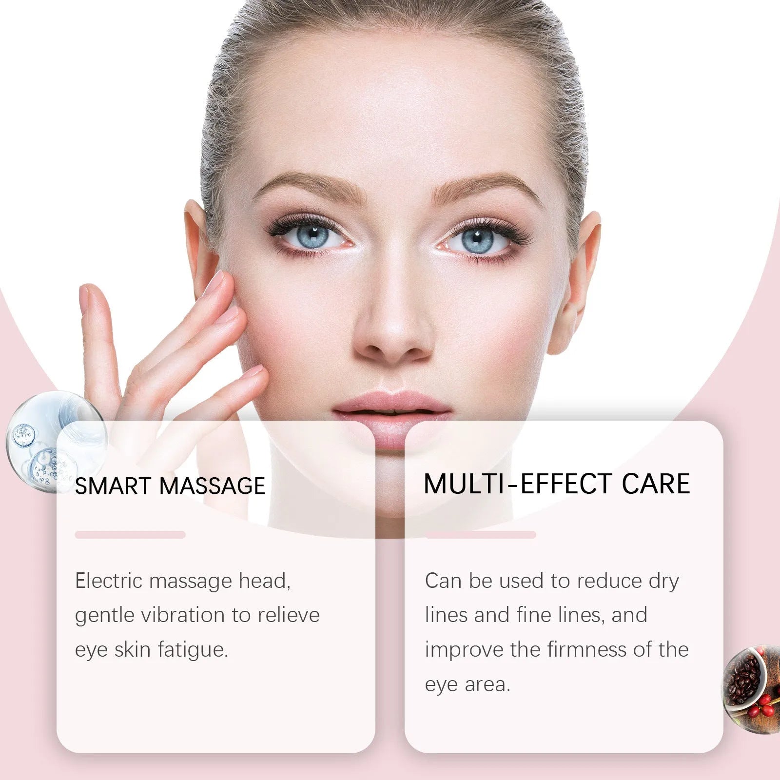 50g pot of electric massage firming eye cream with lifting rich moisture formula.