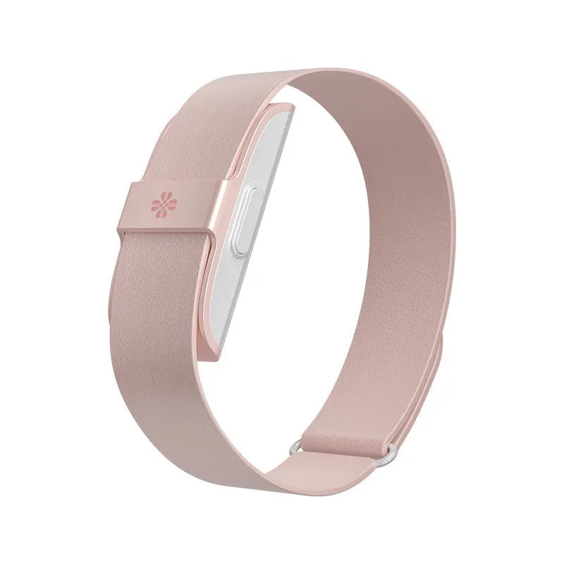 Smart bracelet in silver with heart rate blood pressure sleep and blood oxygen monitoring on display, waterproof sports design