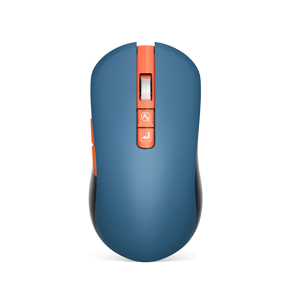 IFLYTEK wireless gaming mouse with noise reduction microphone on a desk.