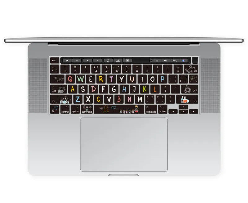 Colourful TPU keyboard protector film for Apple MacBook Pro Air 13.3-inch laptop.