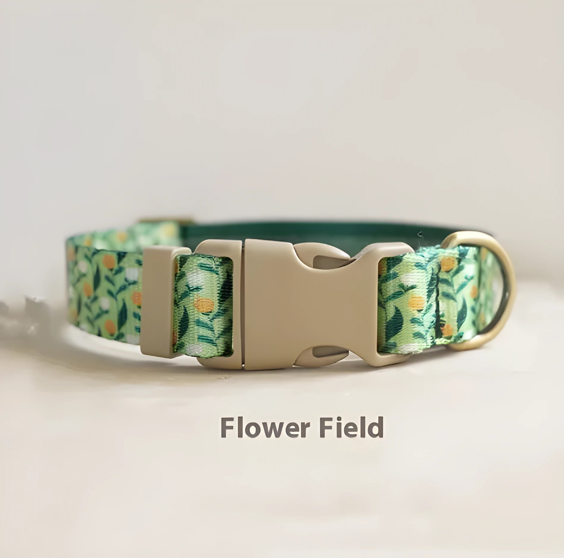 Flower pattern nylon pet collar in Hanada colour with adjustable sizing