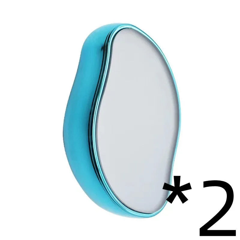 Manual glass epilator for hair removal and shaving in compact design with colour options