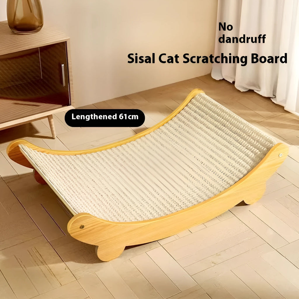 Sisal cat scratch board with wear-resistant blanket surface in large and small size options