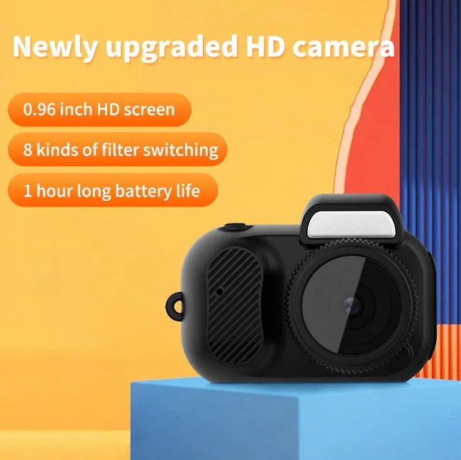 Black Y3000 HD outdoor sports camera with small display screen on compact body.