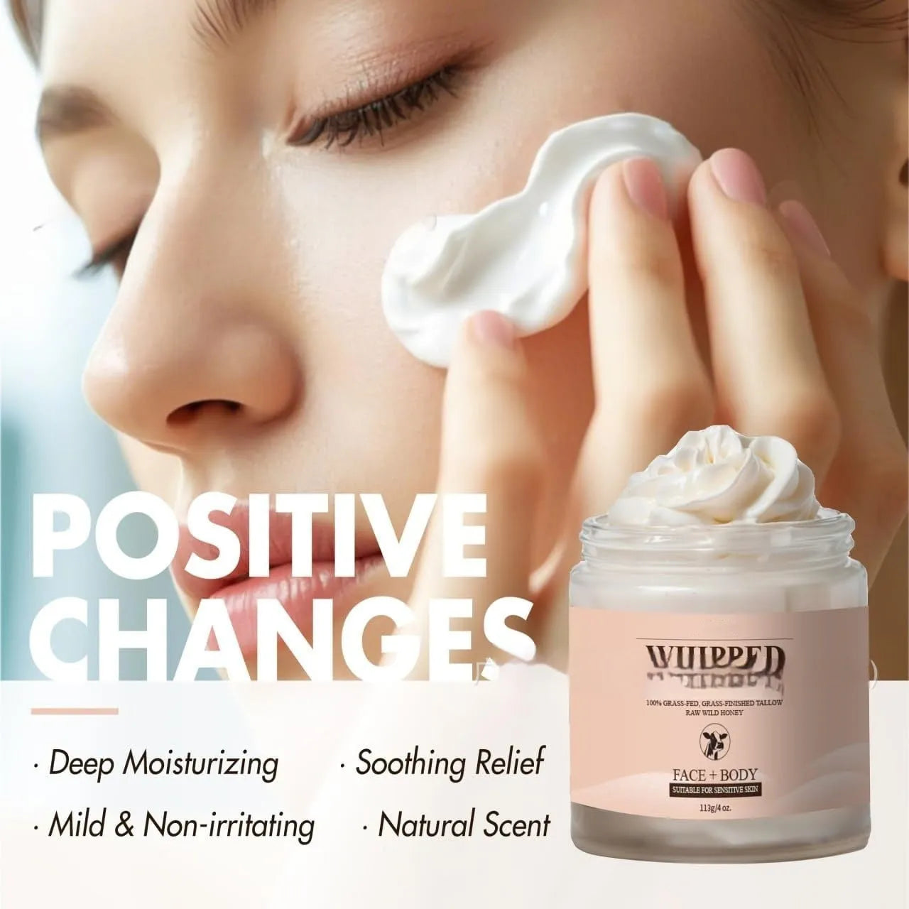 113g butter cream facial moisturiser jar for dryness relief across all skin types
