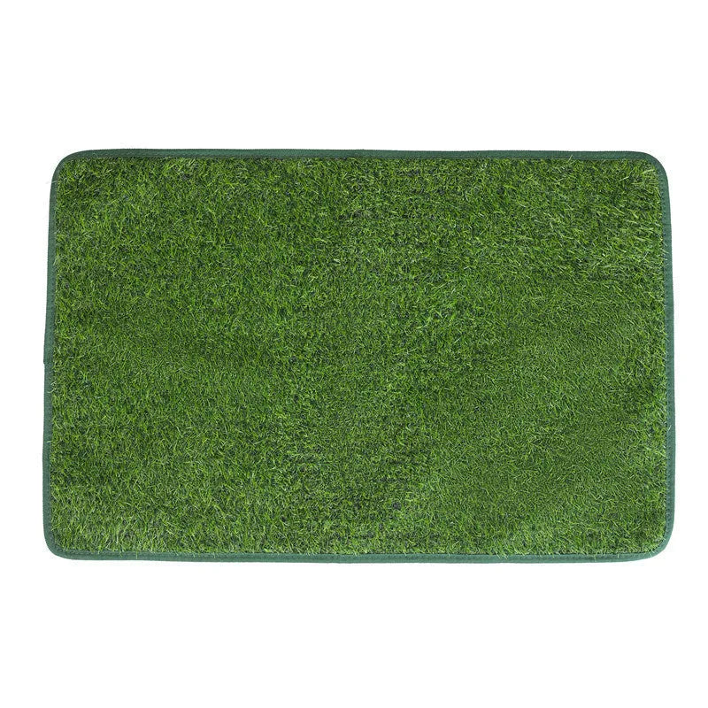 Green dog pee training grass mat with realistic texture for indoor and outdoor pet potty training