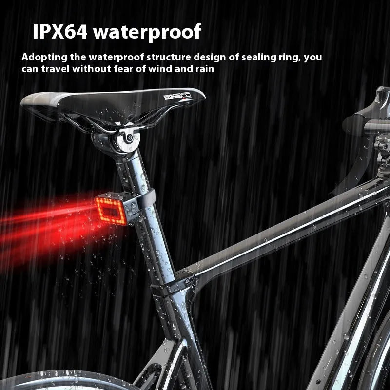 Smart millimetre wave radar detection bicycle taillight with double mounting bracket.