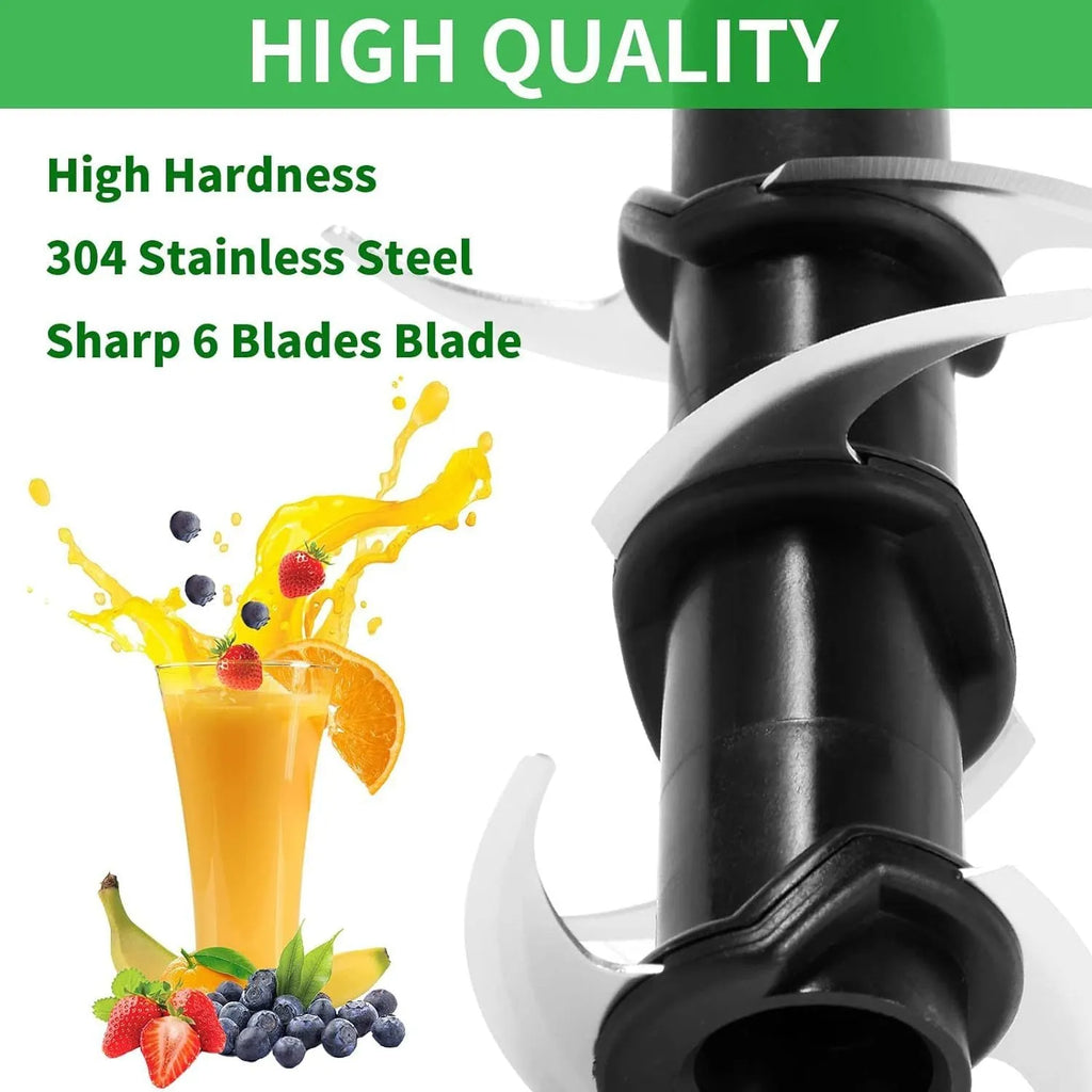 Stainless steel replacement six-stack blade set and knife holder for blender or juicer repair.