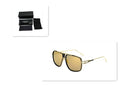 Grandmaster square sunglasses for men with black frame and UV400 acrylic lenses