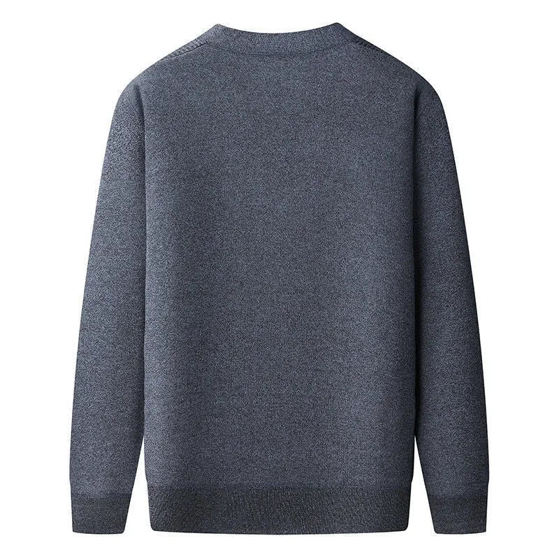 Men's grey batwing sleeve cardigan with velvet lining, shown on a hanger.