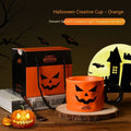 Orange Halloween pumpkin ceramic mug with handle 15cm size on gift box