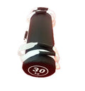 Flat white PVC fitness sandbag for weight lifting and strength training, shown with weight options.