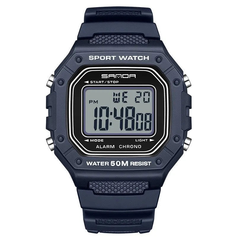 Youth waterproof electronic watch for swimming with alarm clock in multiple colour options