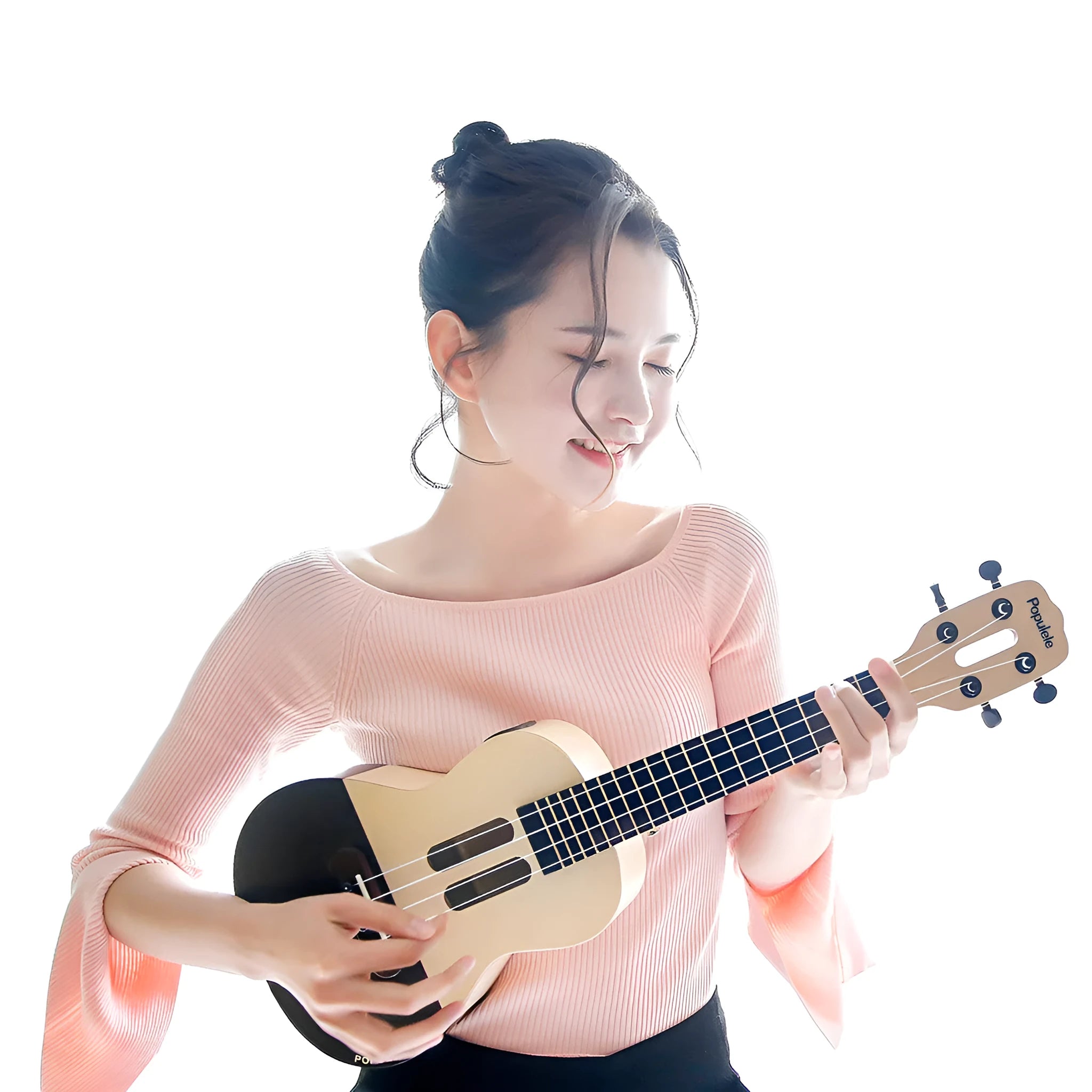 Populele Smart Ukulele U1 23-inch learning spruce small guitar with strings and fretboard