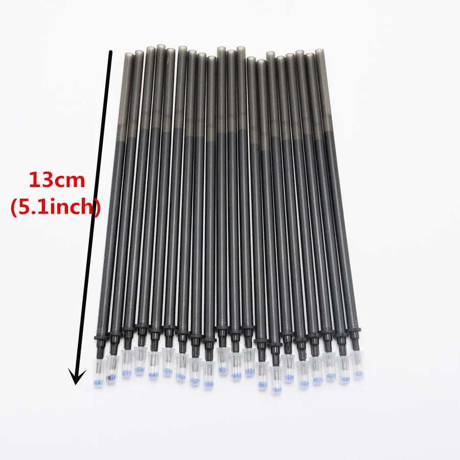0.5mm hot erasable pen set with plastic caps and replacement refills in black, blue or red ink options