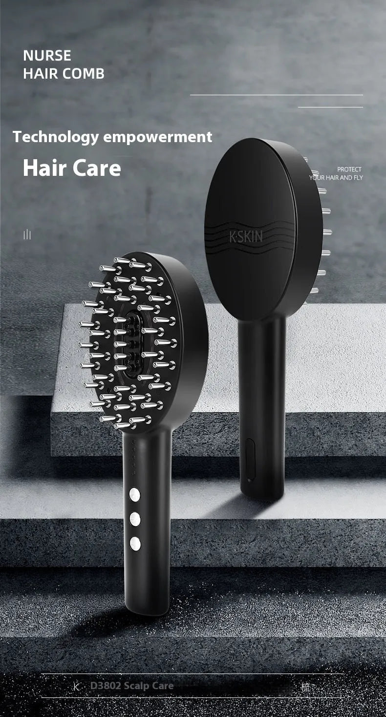 KD3802 Black scalp medicine supplying device with vibration massage function
