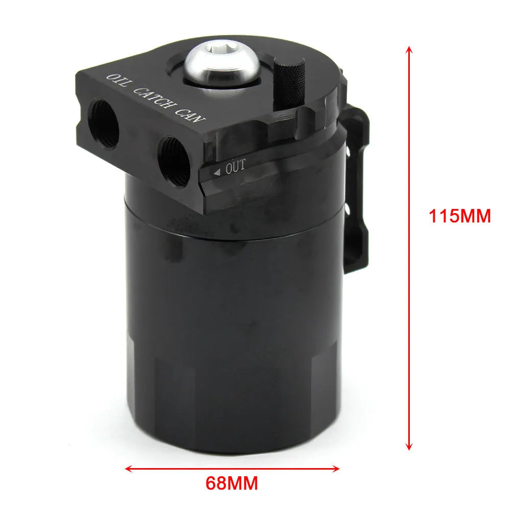 Aluminium alloy engine oil breathable pot breather kit in red, blue, black, and silver colours.