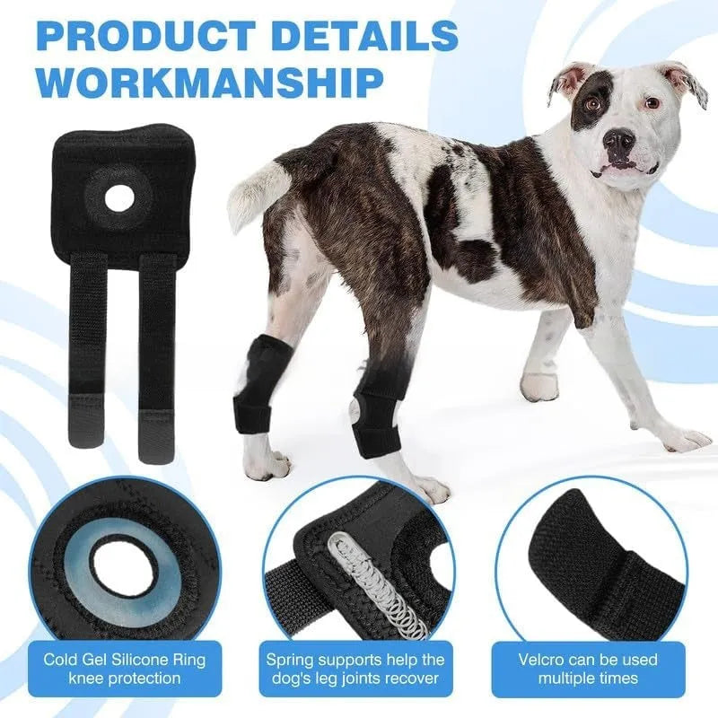 Black polyester pet leg guard for joint protection and ACL tear rehabilitation