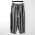 Men's linen harem pants with tapered legs and ankle tie closure in multiple colour options