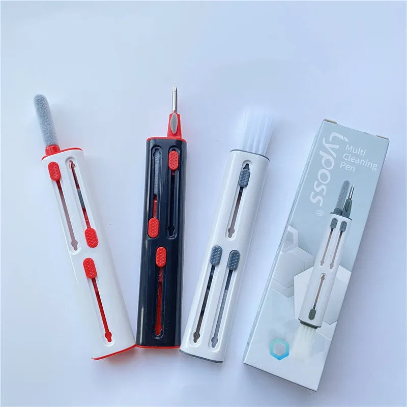 Bluetooth earphone cleaning kit with multiple heads for AirPods Pro and computer keyboards