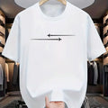 Men's cartoon print cotton blend t-shirt in loose fit casual style