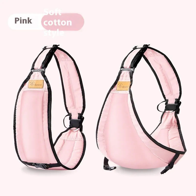 Adjustable cloth baby waist stool carrier in grey colour supporting child