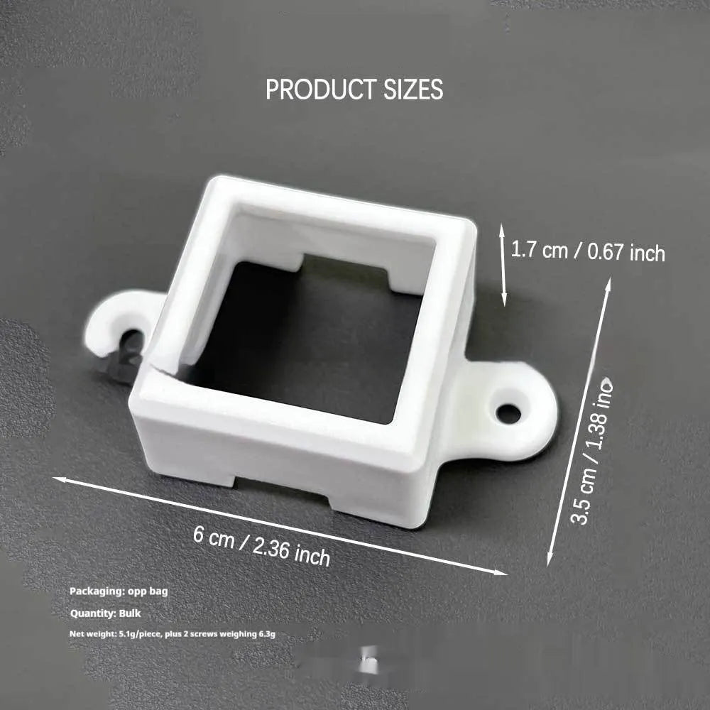 White plastic LED light protective cover lampshade, shown with dimensions 1.7cm by 6cm.