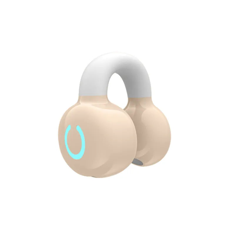 Clip-on Bluetooth headset YX03 in black silicone with simple style clip design for calls and music.