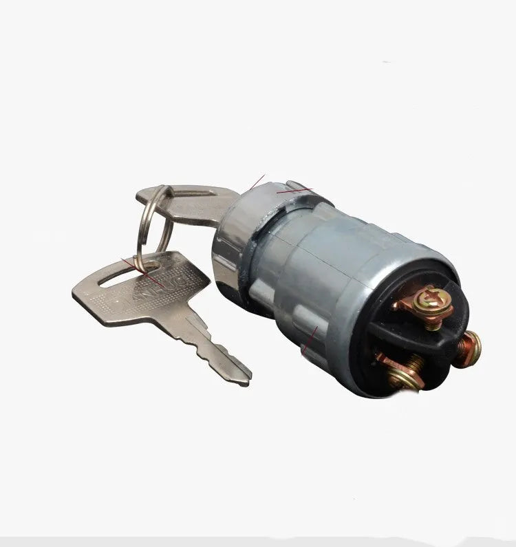 Copper vehicle ignition switch with key for trucks and forklifts