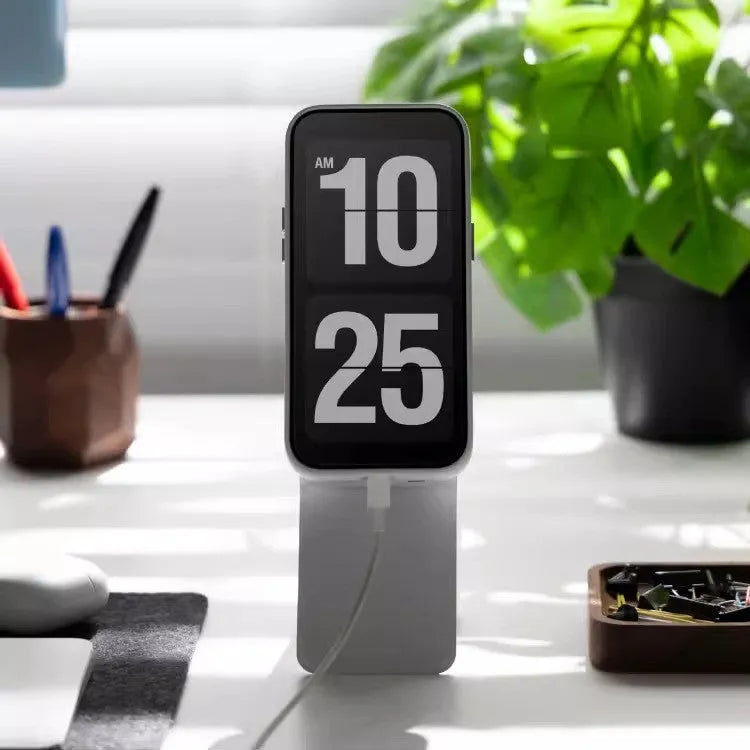 Slim black magnetic phone holder case with MOVAS leather texture on a magnetic car mount.