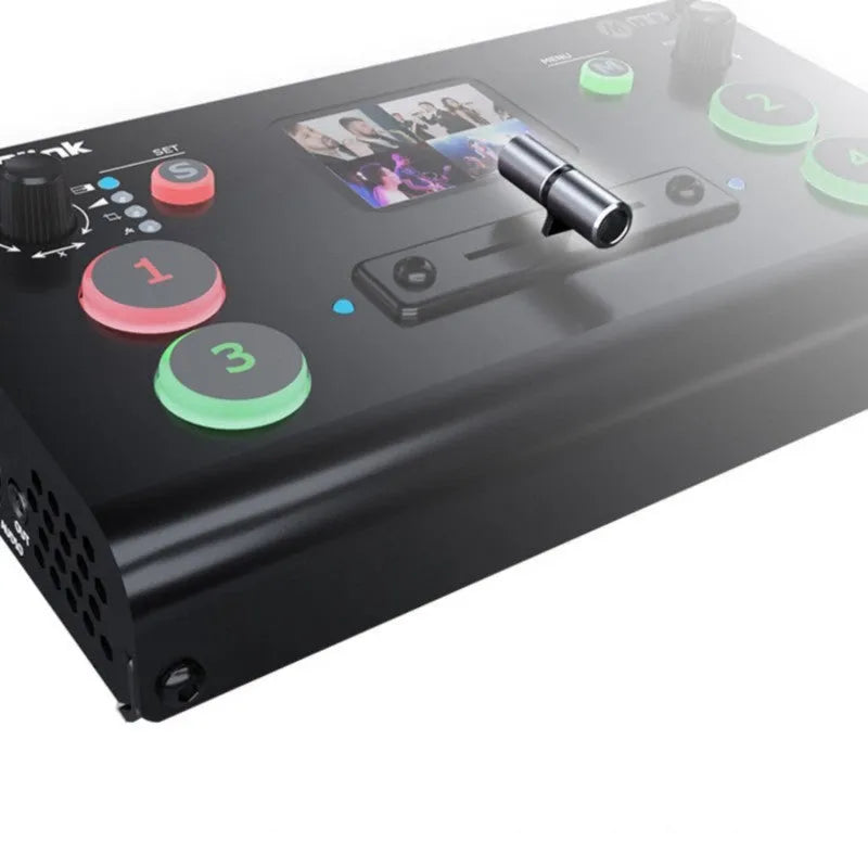 RGBLINK HDMI multi format switcher with 4 inputs and TFT screen