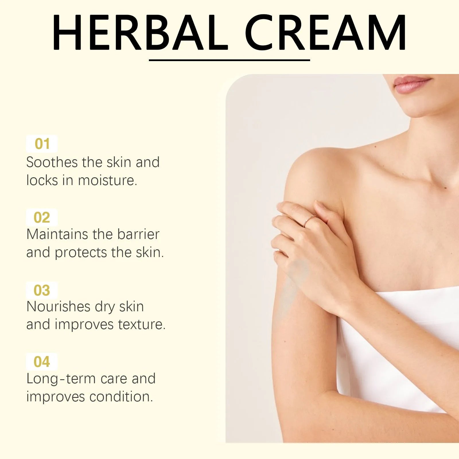 15g container of herbal moisturising cream with tea tree oil and Centella asiatica.