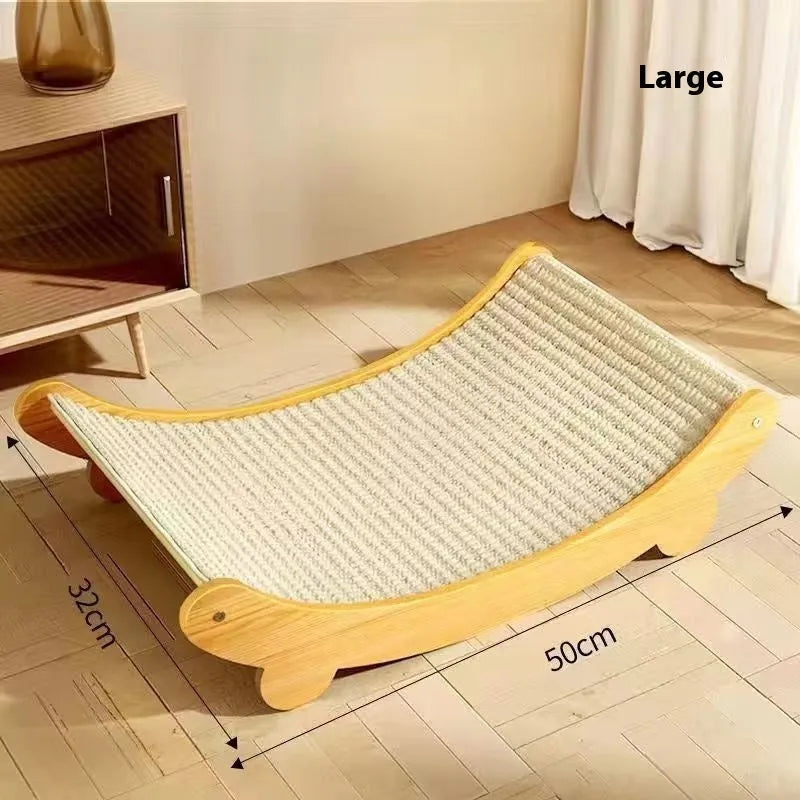 Sisal cat scratch board with wear-resistant blanket surface in large and small size options