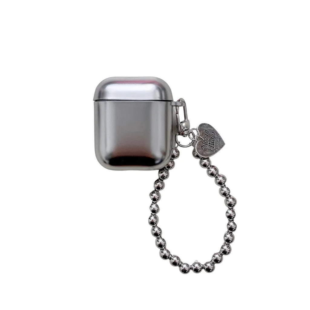 Matte electroplated TPU protective case for AirPods with attached bracelet loop