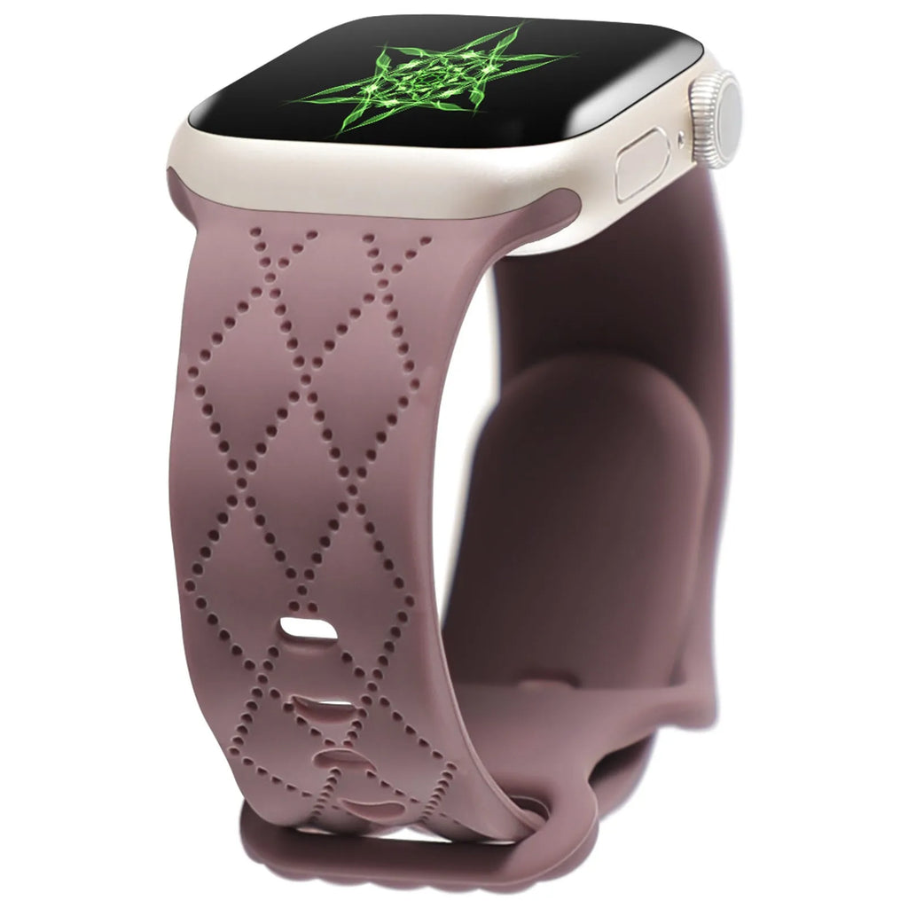 Silicone butterfly buckle watch strap in multiple colours for Apple Watch sizes 38mm to 49mm
