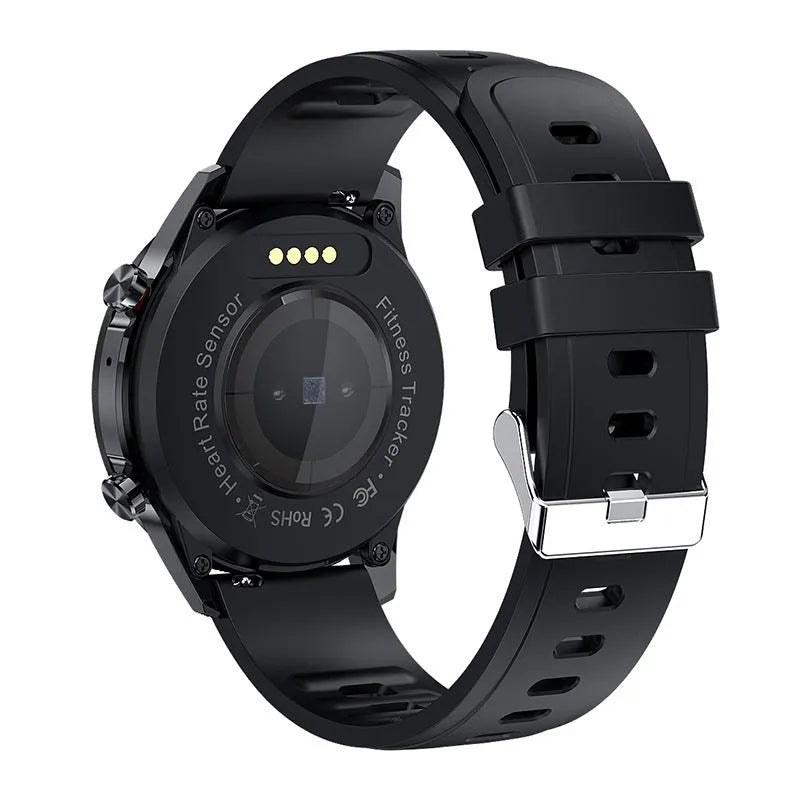 Alloy Bluetooth smart watch bracelet with a 1.3-inch screen on a wrist strap, showing heart rate monitor display.