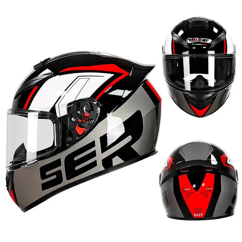 Grey Ser and Yellow Dazzle Flower coloured ABS motorcycle helmet for men and women.