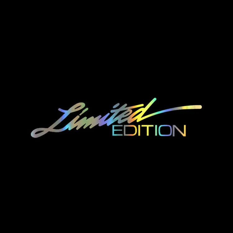 Reflective plastic bumper sticker measuring 16cm by 3.8cm for car windows