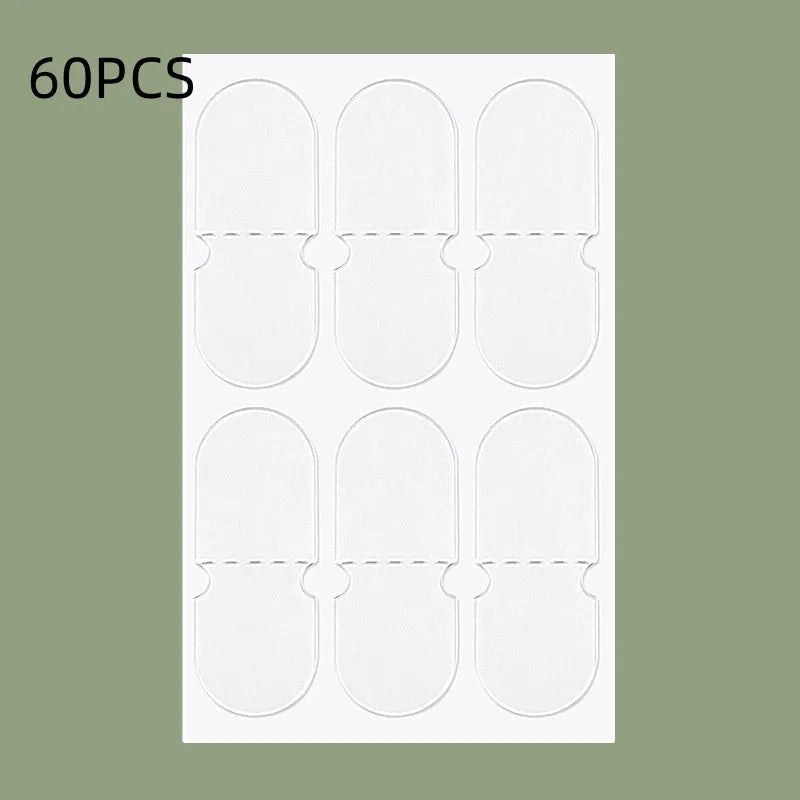 Transparent and frosted disposable TPU ear patch stickers on backing paper.