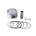 Honda 125cc motorcycle engine piston kit showing aluminium piston, ring and pin