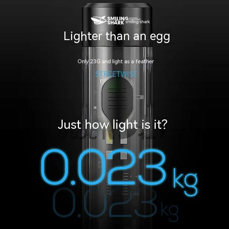 Black portable USB rechargeable outdoor flashlight with charging cable