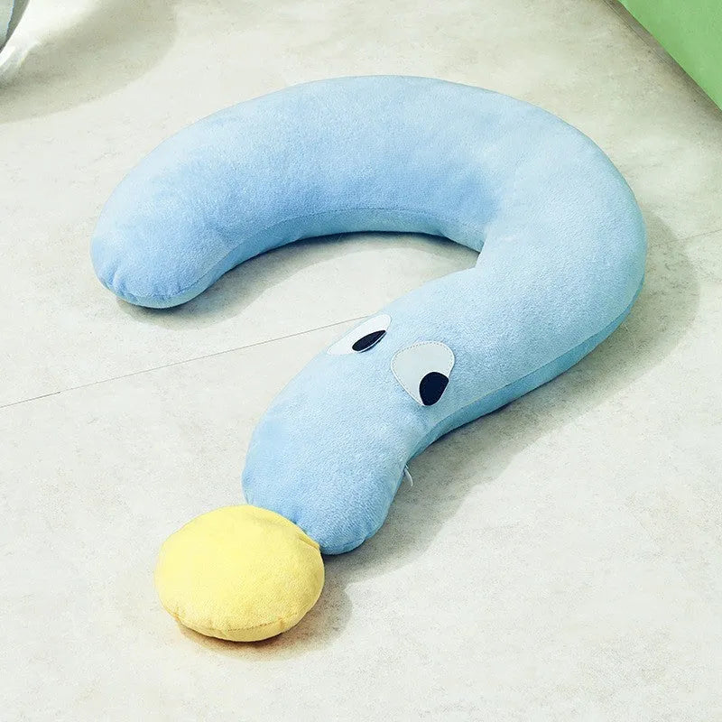 Blue and yellow rectangular pet pillow measuring 62 by 39 centimetres for dogs and cats.