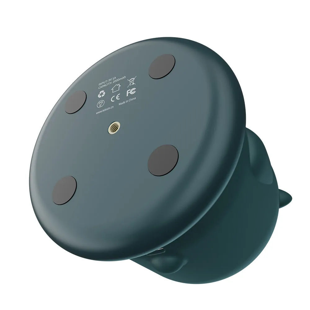 Dark green intelligent follow-up gimbal with 360-degree rotation for camera tracking