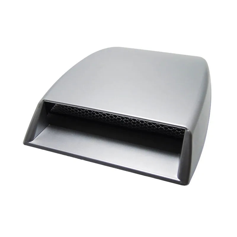 Black ABS plastic decorative car air vent with 260mm length and 33mm air inlet height.