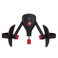 Men's black and grey Kegel trainer for PC muscle exercise, shown with optional straps and handle.